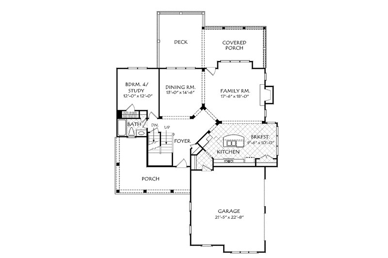 Home Plan - Floor Plan - Main Floor for European House Plan #927-518 - 4 bed, 3 bath