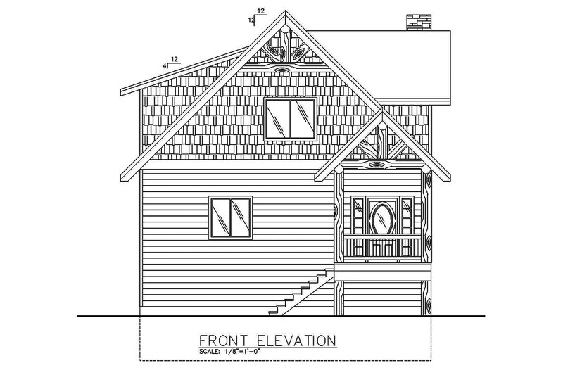 Dream House Plan - Exterior - Front Elevation 1 for Contemporary House Plan #117-870 - 2 bed, 2 bath