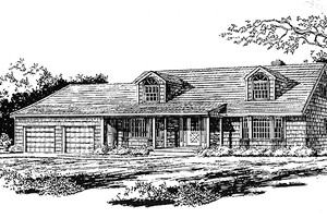 Colonial Exterior - Front Elevation Plan #315-118