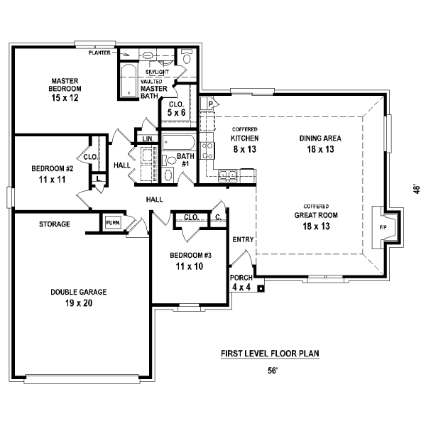 Traditional Floor Plan - Main Floor Plan #81-13895