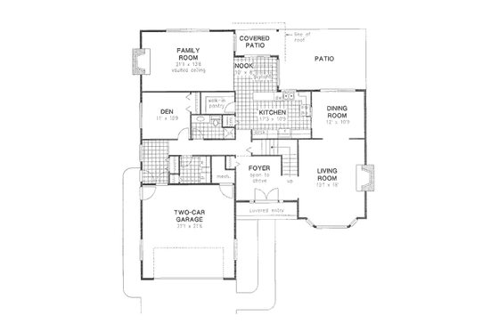 Floor Plan - Main Floor for European House Plan #18-8959 - 5 bed, 3 bath