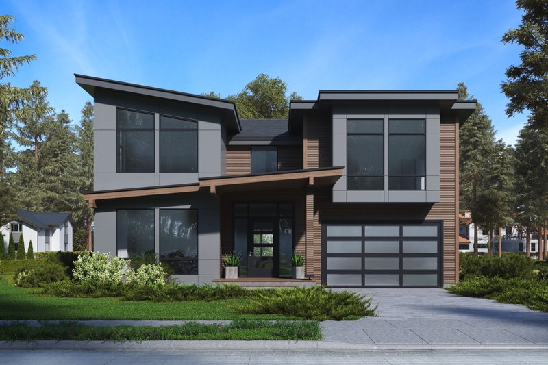 Dream House Plan - Modern Exterior - Front Elevation Plan #1066-64
