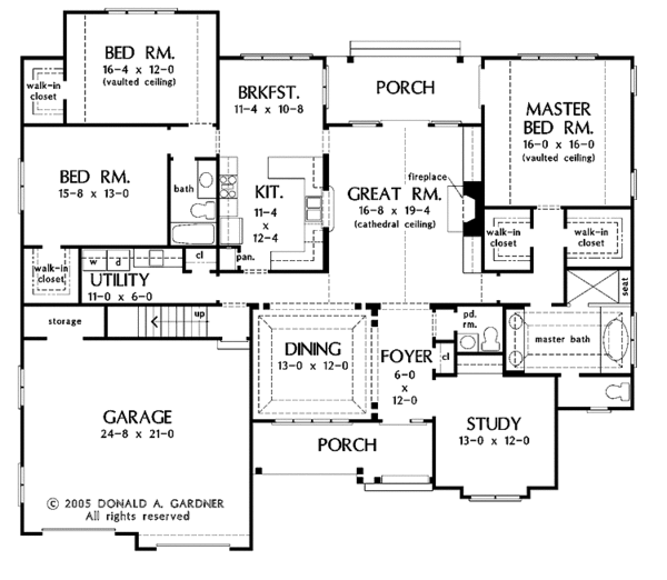 House Plan Design - Traditional Floor Plan - Main Floor Plan #929-792
