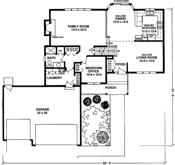 House Design - Country Floor Plan - Main Floor Plan #981-28