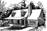 Country Style House Plan - 3 Beds 2 Baths 1400 Sq/Ft Plan #30-314 