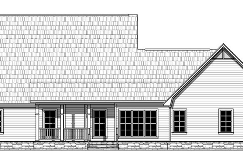 Architectural House Design - Exterior - Rear Elevation for European House Plan #21-439 - 4 bed, 2.5 bath