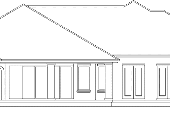 Exterior - Rear Elevation for Country House Plan #930-352 - 4 bed, 3.5 bath