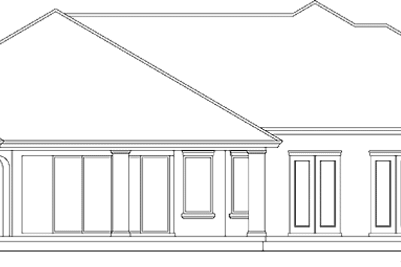Architectural House Design - Exterior - Rear Elevation for Country House Plan #930-352 - 4 bed, 3.5 bath