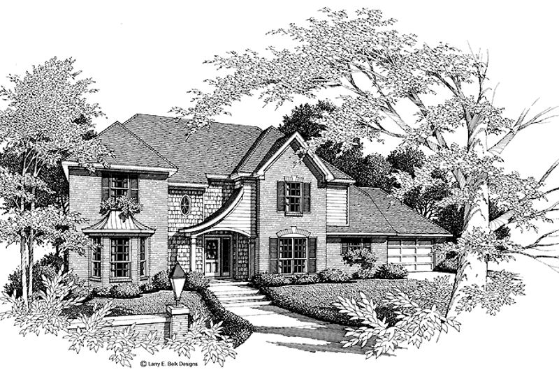 House Blueprint - Country Exterior - Front Elevation Plan #952-104