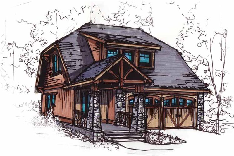 Dream House Plan - Craftsman Exterior - Front Elevation Plan #17-2912