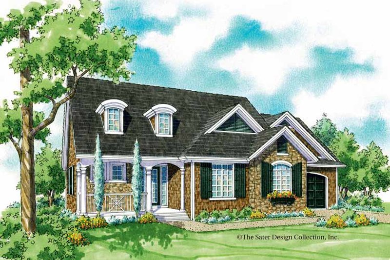 Architectural House Design - Exterior - Front Elevation 3 for Country House Plan #930-248 - 3 bed, 2 bath