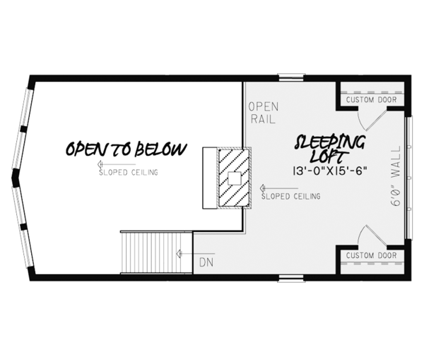 House Blueprint - Contemporary Floor Plan - Upper Floor Plan #17-3376