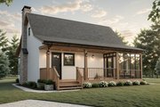 Farmhouse Style House Plan - 1 Beds 1 Baths 600 Sq/Ft Plan #21-496 