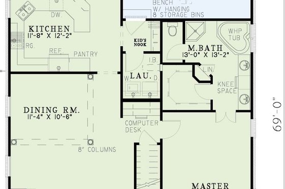 Exterior - Front Elevation 4 for Southern House Plan #17-270 - 3 bed, 3 bath