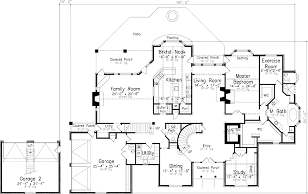 House Blueprint - European Floor Plan - Main Floor Plan #52-248