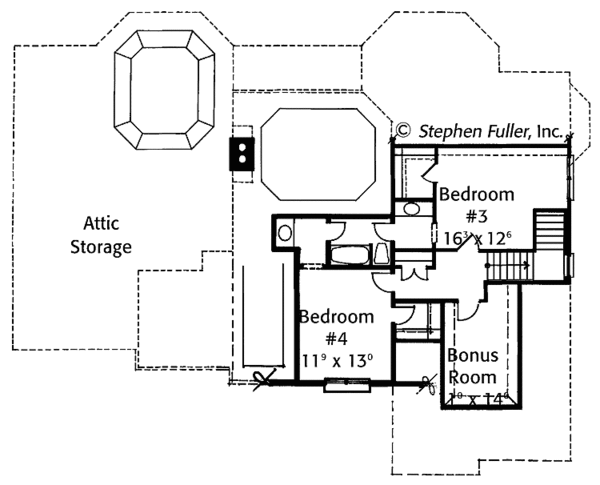 House Plan Design - Colonial Floor Plan - Upper Floor Plan #429-421
