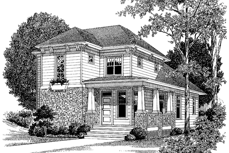 Home Plan - Exterior - Front Elevation 3 for Craftsman House Plan #453-319 - 3 bed, 2.5 bath