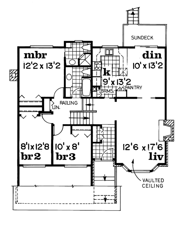 Architectural House Design - Contemporary Floor Plan - Main Floor Plan #47-980
