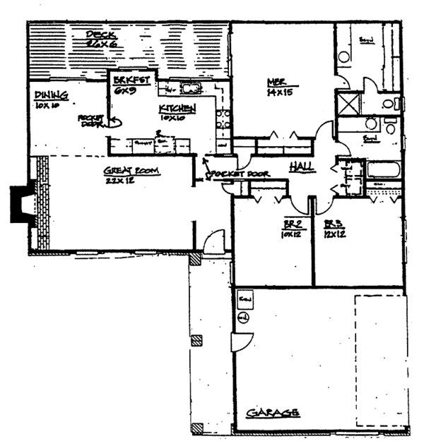 Architectural House Design - Contemporary Floor Plan - Main Floor Plan #30-328