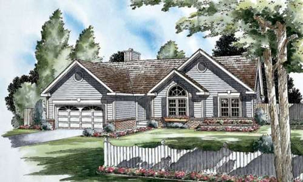 Exterior - Front Elevation 2 for Traditional House Plan #312-401 - 3 bed, 2 bath