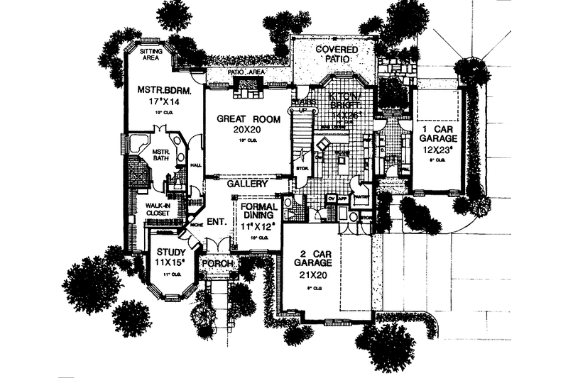 Home Plan - Floor Plan - Main Floor for European House Plan #310-1129 - 4 bed, 3.5 bath