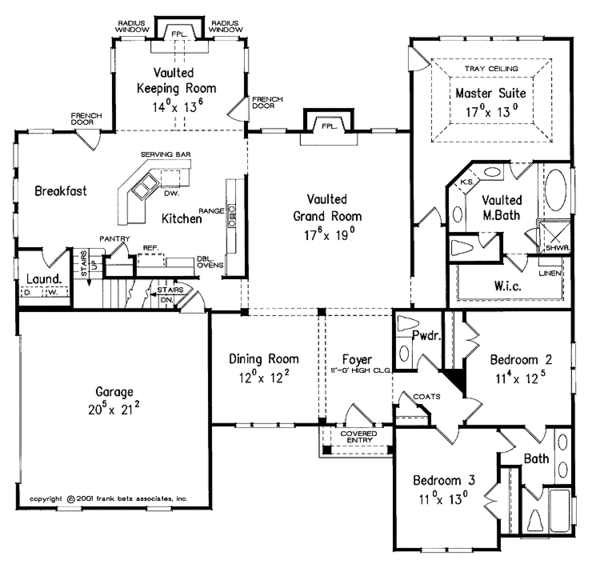 House Design - Colonial Floor Plan - Main Floor Plan #927-634