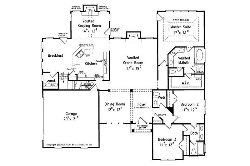 Home Plan - Floor Plan - Main Floor for Colonial House Plan #927-634 - 4 bed, 2.5 bath
