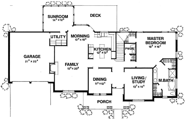 House Design - Country Floor Plan - Main Floor Plan #472-191