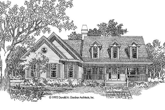 Exterior - Front Elevation 4 for Country House Plan #929-154 - 3 bed, 2.5 bath