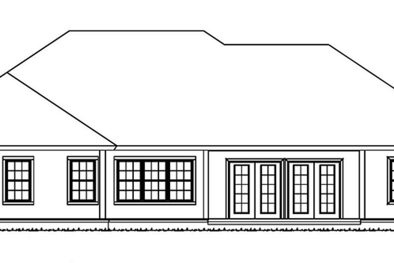 Home Plan - Exterior - Rear Elevation for Ranch House Plan #513-2160 - 3 bed, 2 bath