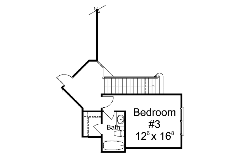 Home Plan - Floor Plan - Upper Floor for Country House Plan #429-383 - 3 bed, 3 bath