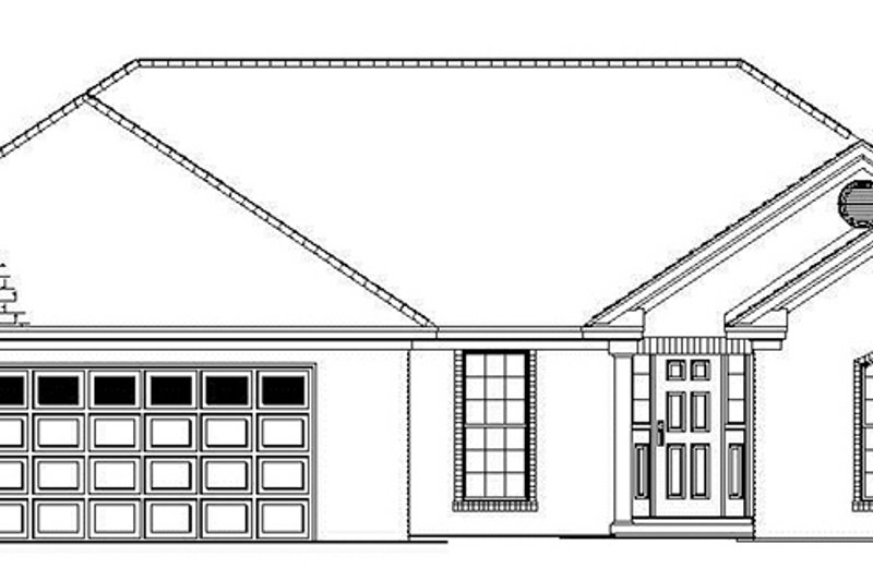 Home Plan - Exterior - Front Elevation 4 for Ranch House Plan #17-2841 - 3 bed, 2 bath