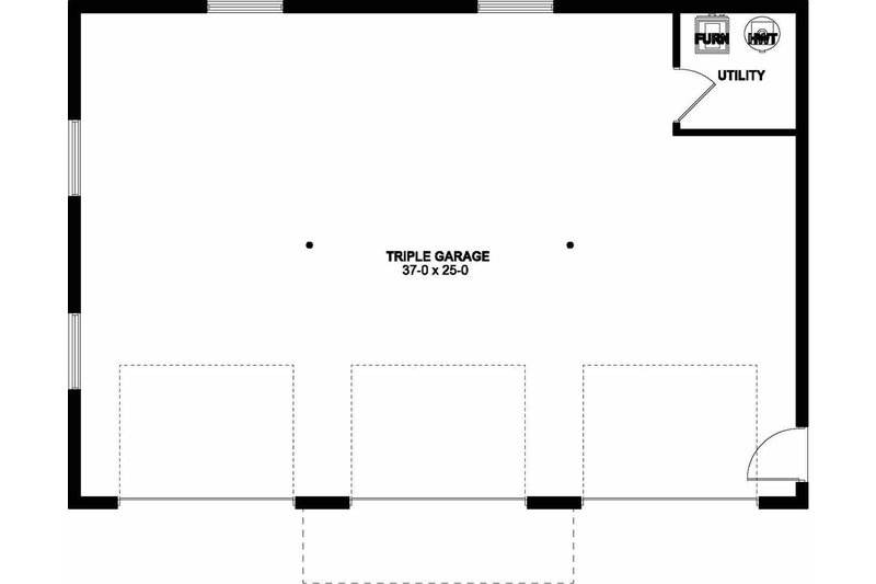 Home Plan - Floor Plan - Lower Floor for Traditional House Plan #126-161 - 2 bed, 1 bath