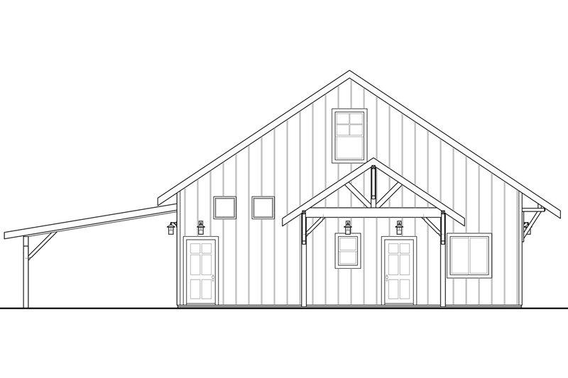 Home Plan - Exterior - Other Elevation for Craftsman House Plan #124-962, 1 bath
