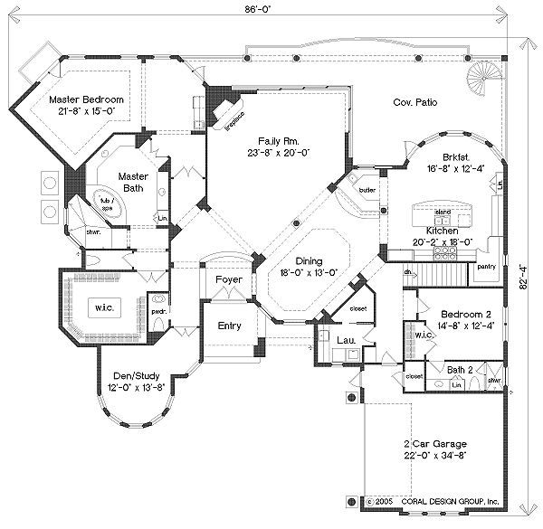 European Floor Plan - Main Floor Plan #135-144