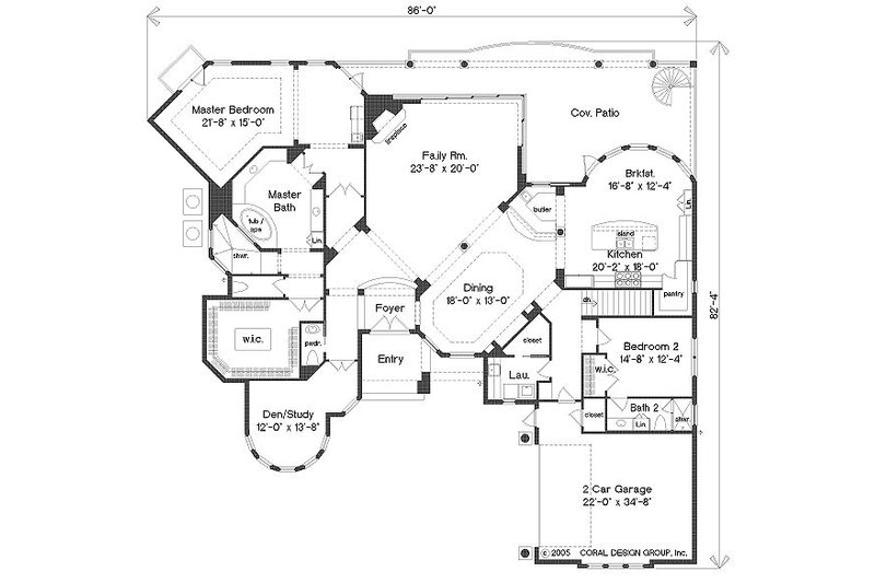 European Style House Plan - 3 Beds 3.5 Baths 5209 Sq/Ft Plan #135-144 ...