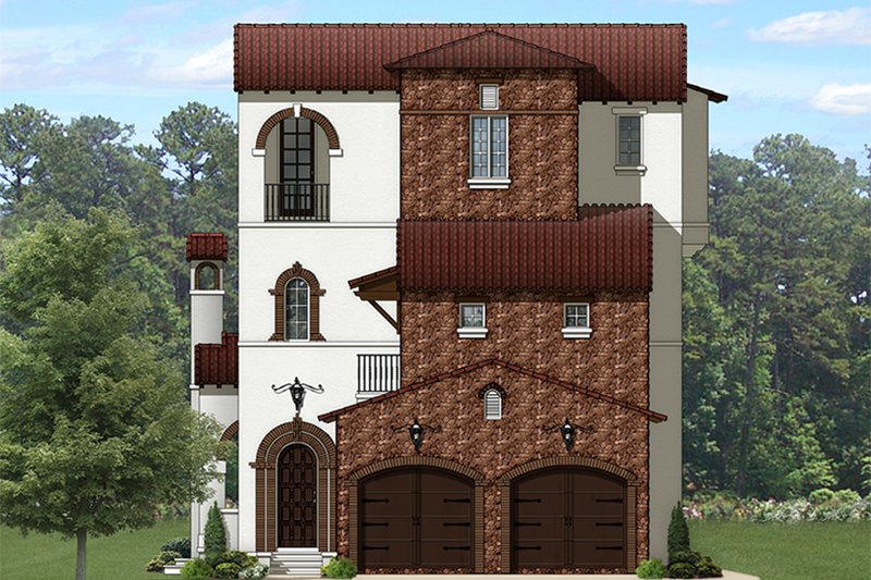 House Plan Design - Mediterranean Exterior - Front Elevation Plan #1058-155