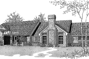 House Plan Design - Exterior - Front Elevation for Ranch House Plan #310-1059 - 4 bed, 3 bath
