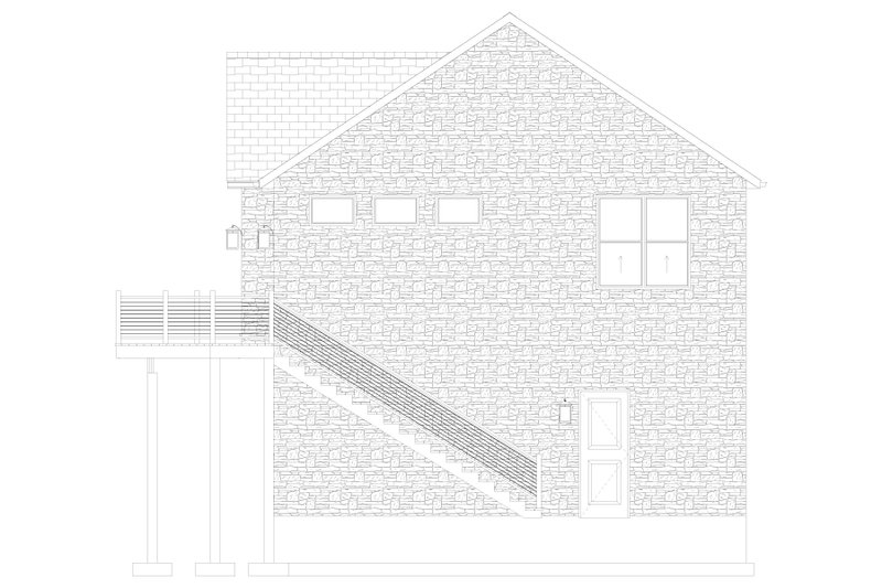 Architectural House Design - Exterior - Other Elevation 1 for European House Plan #1060-325 - 2 bed, 1.5 bath