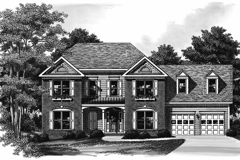 Home Plan - Exterior - Front Elevation 3 for Colonial House Plan #927-753 - 4 bed, 2.5 bath