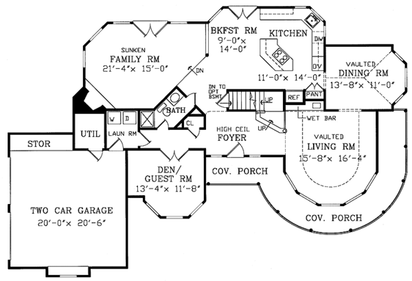 House Plan Design - Victorian Floor Plan - Main Floor Plan #314-188