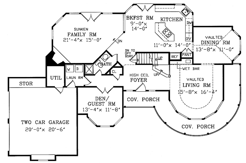 Home Plan - Floor Plan - Main Floor for Victorian House Plan #314-188 - 4 bed, 3 bath