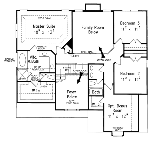 Dream House Plan - Country Floor Plan - Upper Floor Plan #927-784