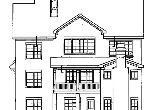 Exterior - Rear Elevation for Tudor House Plan #927-413 - 4 bed, 4 bath