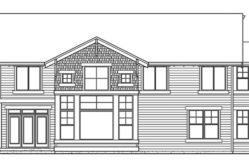 Dream House Plan - Exterior - Rear Elevation for Craftsman House Plan #132-442 - 4 bed, 3 bath