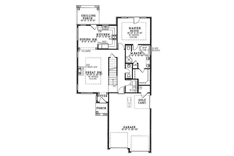 Dream House Plan - Floor Plan - Main Floor for Country House Plan #17-2657 - 3 bed, 2.5 bath