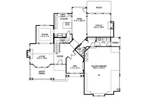 Floor Plan - Main Floor for Craftsman House Plan #132-212 - 4 bed, 2.5 bath