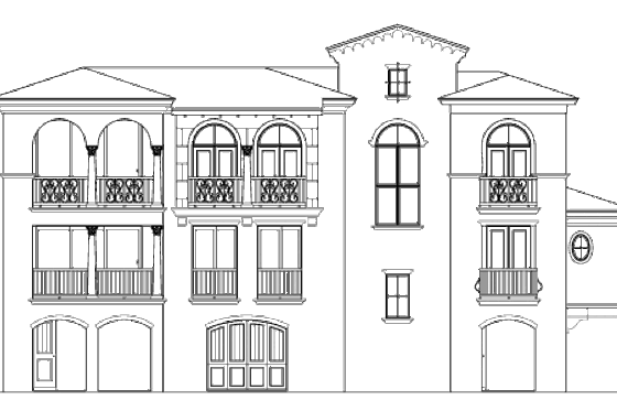 Exterior - Rear Elevation for Beach House Plan #426-5 - 3 bed, 4.5 bath