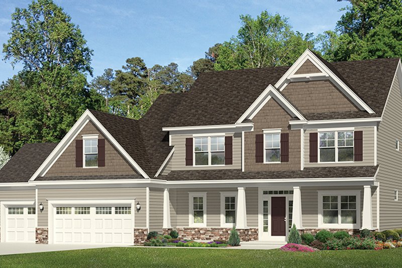 Architectural House Design - Exterior - Front Elevation 4 for Traditional House Plan #1010-158 - 4 bed, 2.5 bath