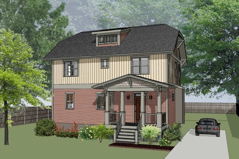 Architectural House Design - Craftsman Exterior - Front Elevation Plan #79-297